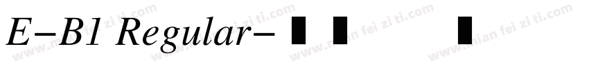 E-B1 Regular字体转换